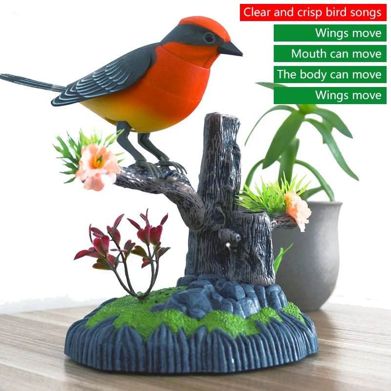 Wholesale Bulk Sound Voice Control Electric Bird Pet Toy Electric Simulation Induction Bird Cage Birdcage Toy - Furbury
