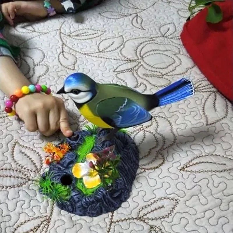 Wholesale Bulk Sound Voice Control Electric Bird Pet Toy Electric Simulation Induction Bird Cage Birdcage Toy - Furbury