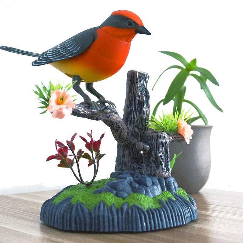 Wholesale Bulk Sound Voice Control Electric Bird Pet Toy Electric Simulation Induction Bird Cage Birdcage Toy - Furbury