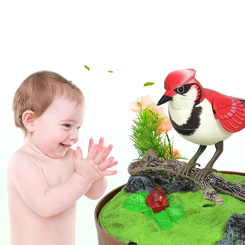 Wholesale Bulk Sound Voice Control Electric Bird Pet Toy Electric Simulation Induction Bird Cage Birdcage Toy - Furbury