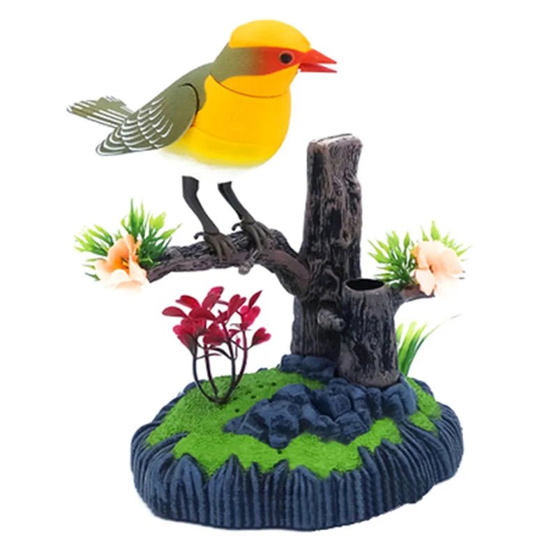 Wholesale Bulk Sound Voice Control Electric Bird Pet Toy Electric Simulation Induction Bird Cage Birdcage Toy - Furbury