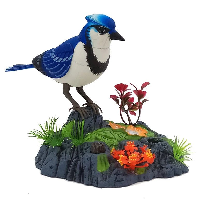 Wholesale Bulk Sound Voice Control Electric Bird Pet Toy Electric Simulation Induction Bird Cage Birdcage Toy - Furbury