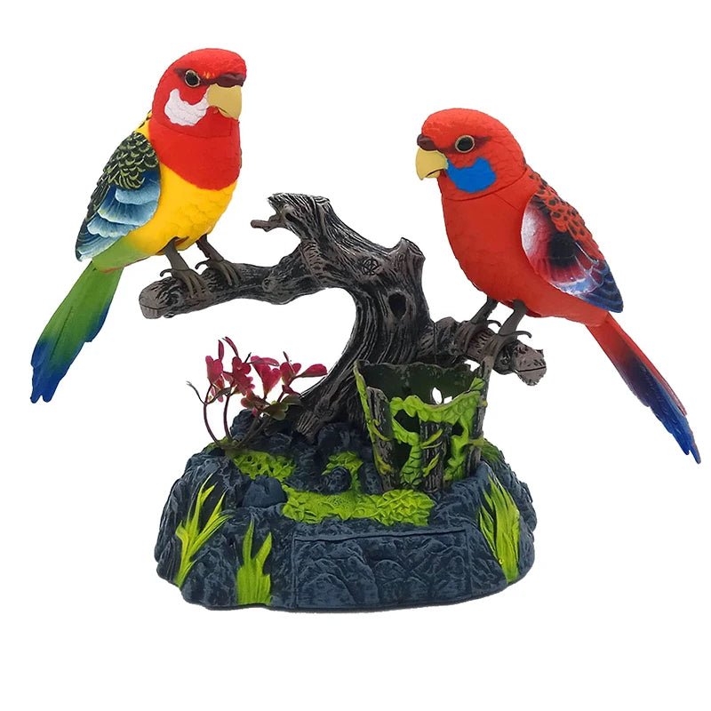 Wholesale Bulk Sound Voice Control Electric Bird Pet Toy Electric Simulation Induction Bird Cage Birdcage Toy - Furbury