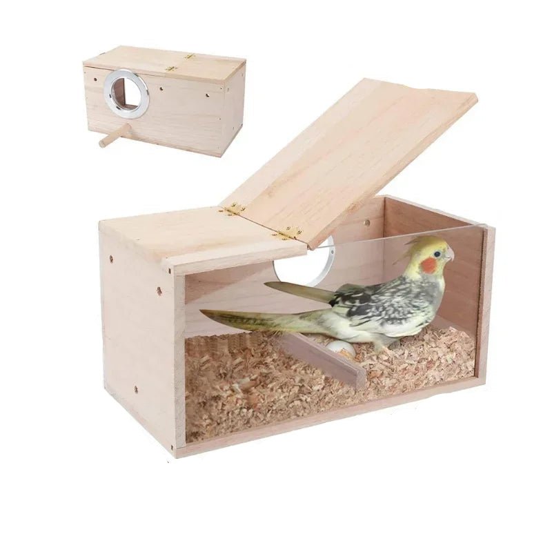 Wholesale Bulk Transparent Design Parakeet Cockatiel Bird House Nest Easy to Clean Parrot House Smooth Edges Parakeet Nesting Box Bird Supplie - Furbury