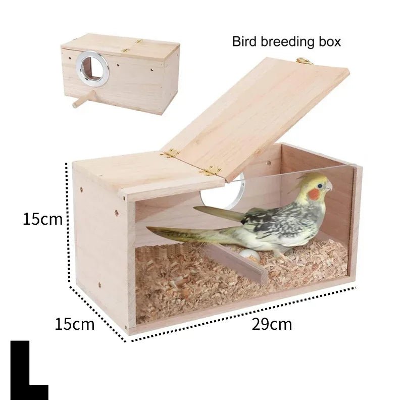 Wholesale Bulk Transparent Design Parakeet Cockatiel Bird House Nest Easy to Clean Parrot House Smooth Edges Parakeet Nesting Box Bird Supplie - Furbury