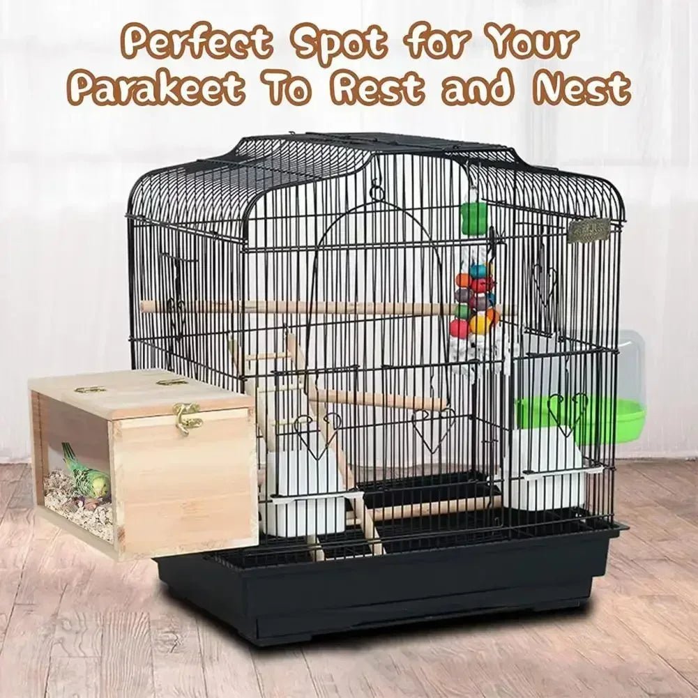 Wholesale Bulk Transparent Design Parakeet Cockatiel Bird House Nest Easy to Clean Parrot House Smooth Edges Parakeet Nesting Box Bird Supplie - Furbury