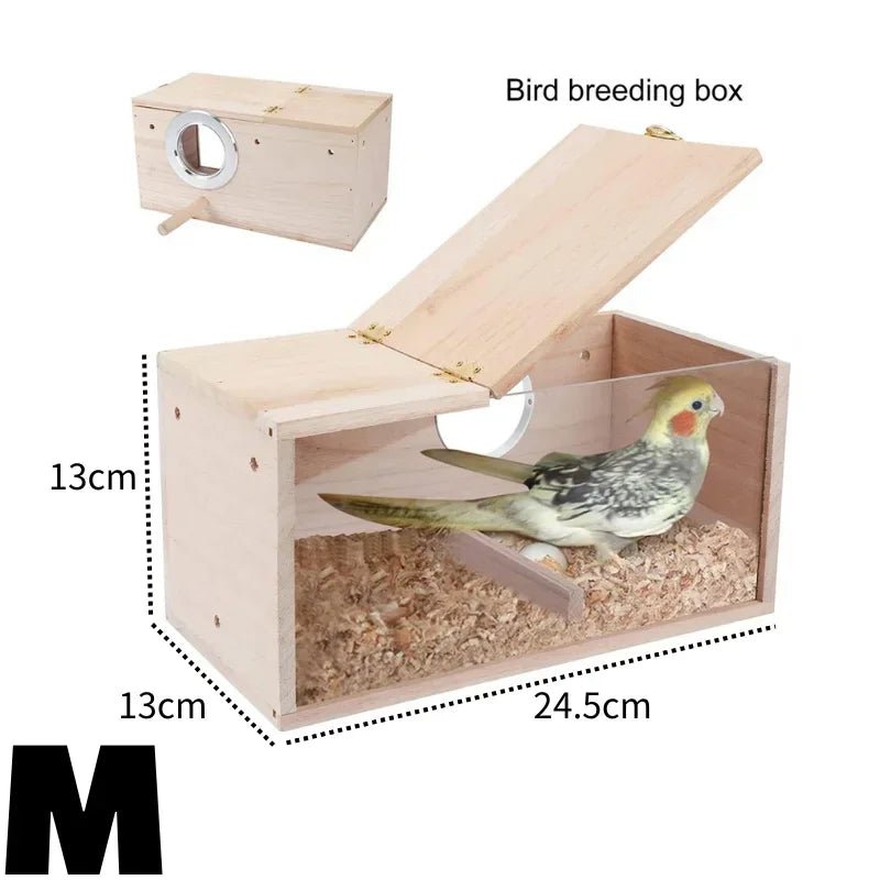 Wholesale Bulk Transparent Design Parakeet Cockatiel Bird House Nest Easy to Clean Parrot House Smooth Edges Parakeet Nesting Box Bird Supplie - Furbury