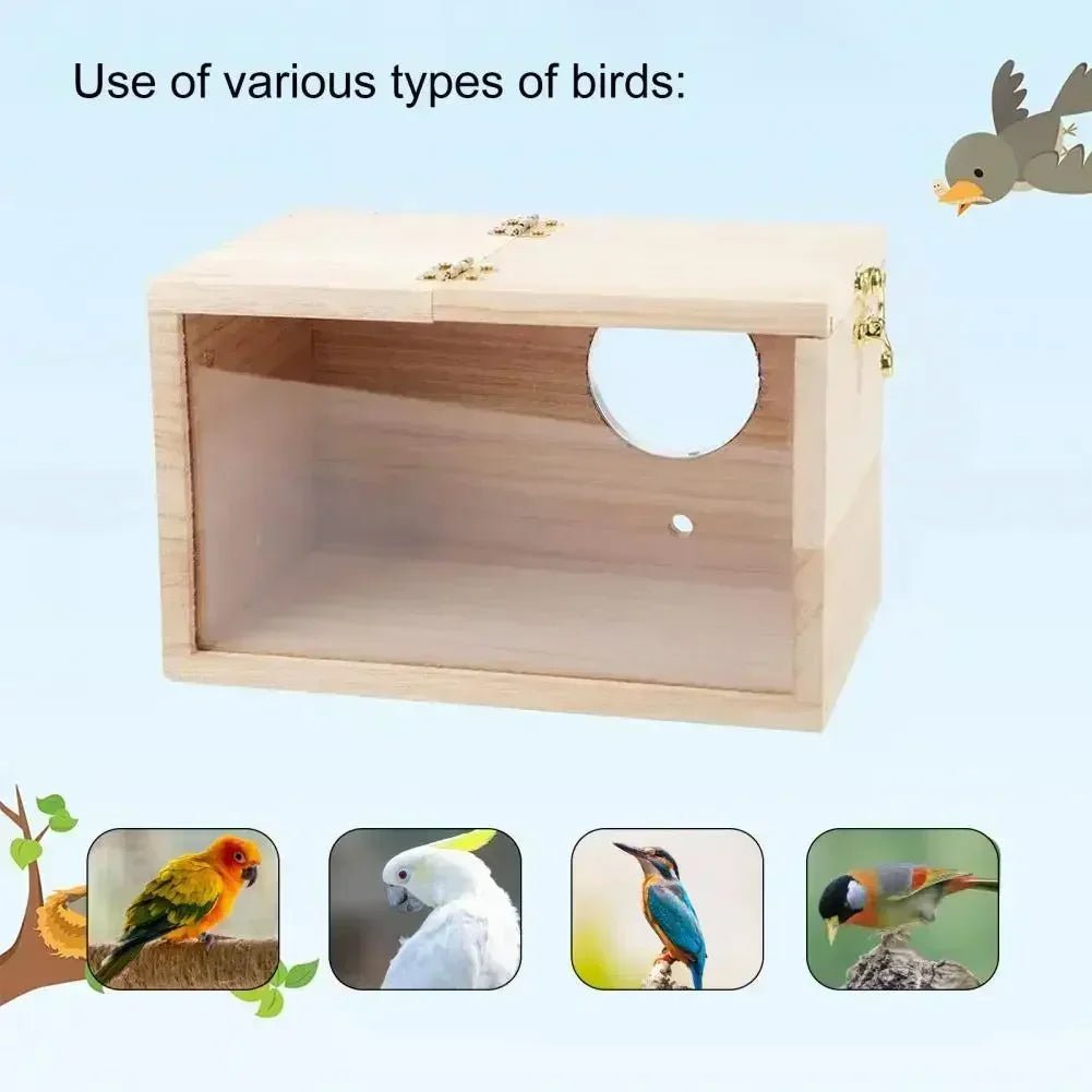 Wholesale Bulk Transparent Design Parakeet Cockatiel Bird House Nest Easy to Clean Parrot House Smooth Edges Parakeet Nesting Box Bird Supplie - Furbury