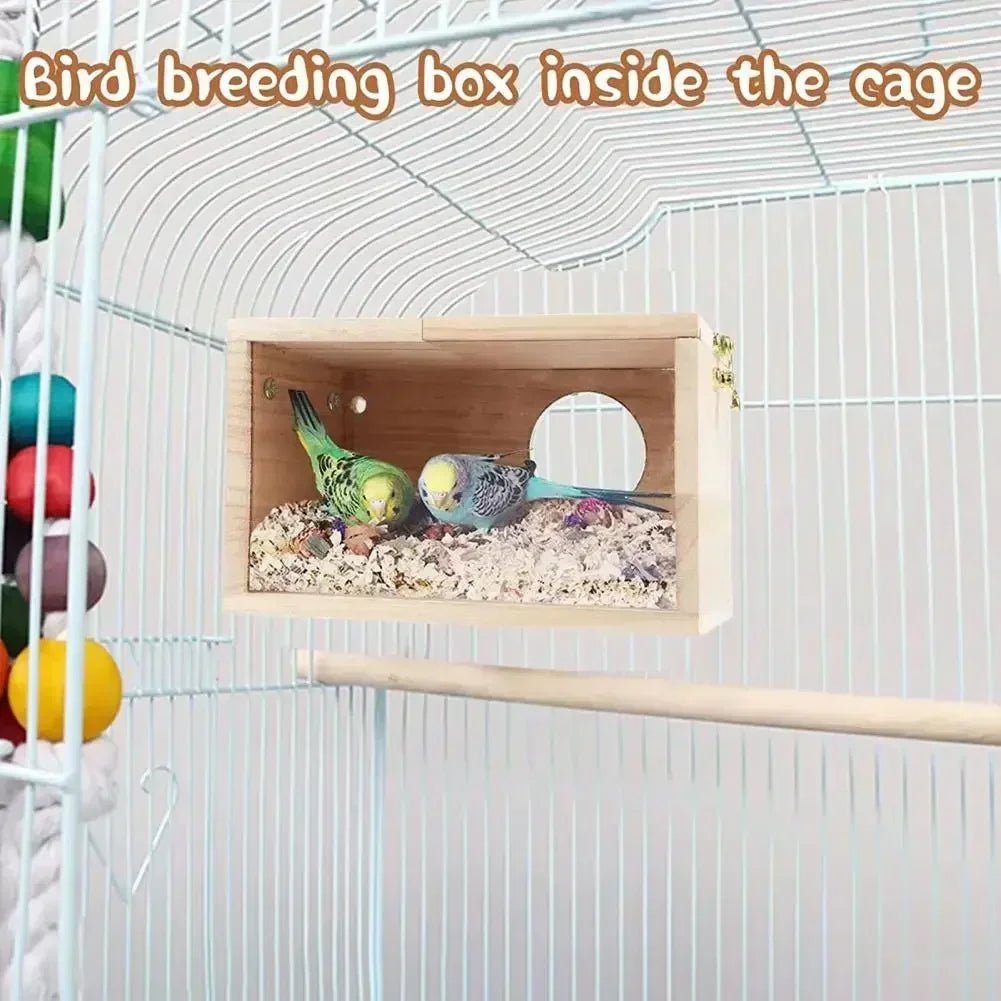 Wholesale Bulk Transparent Design Parakeet Cockatiel Bird House Nest Easy to Clean Parrot House Smooth Edges Parakeet Nesting Box Bird Supplie - Furbury