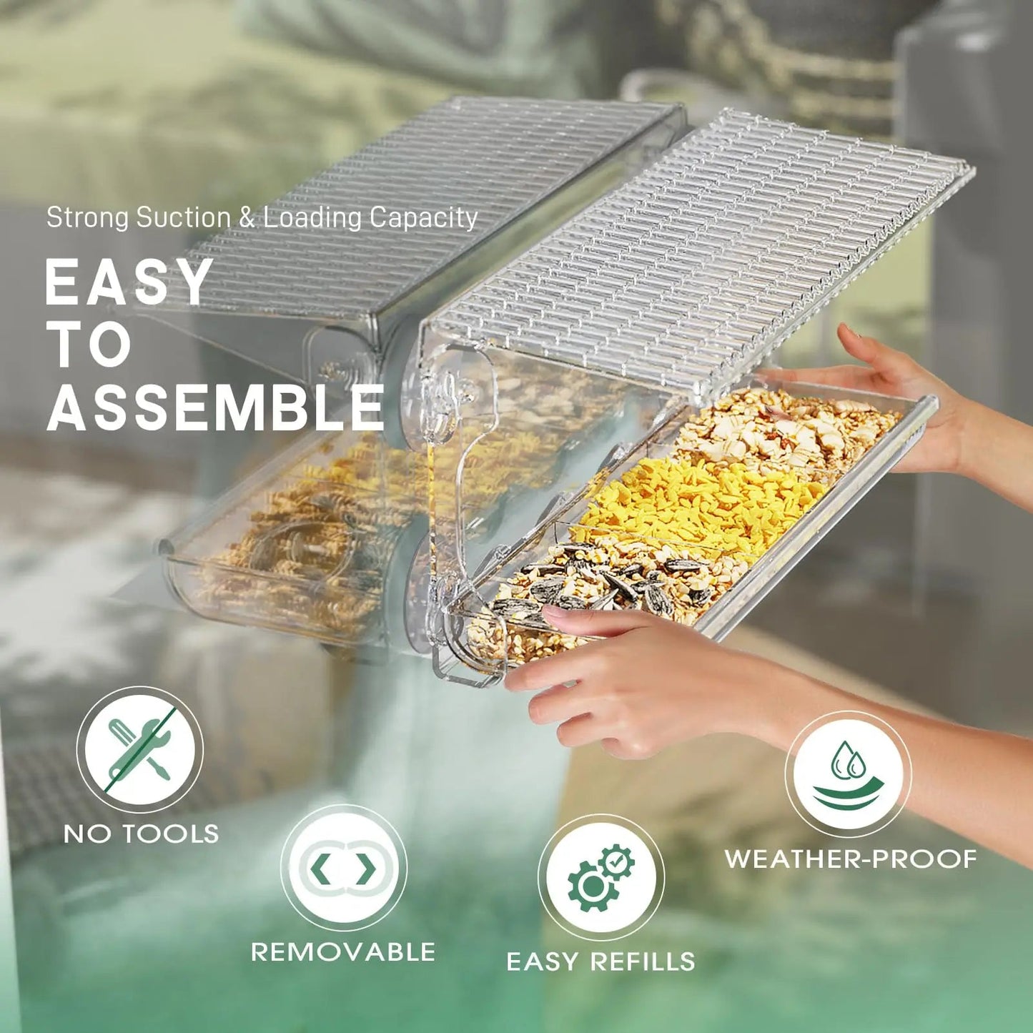 Wholesale Bulk Transparent Window Viewing Bird Feeders for Outdoors - Enhanced Suction Grip, Wild Bird Watching for Cats, Birdhouse Feeder - Furbury