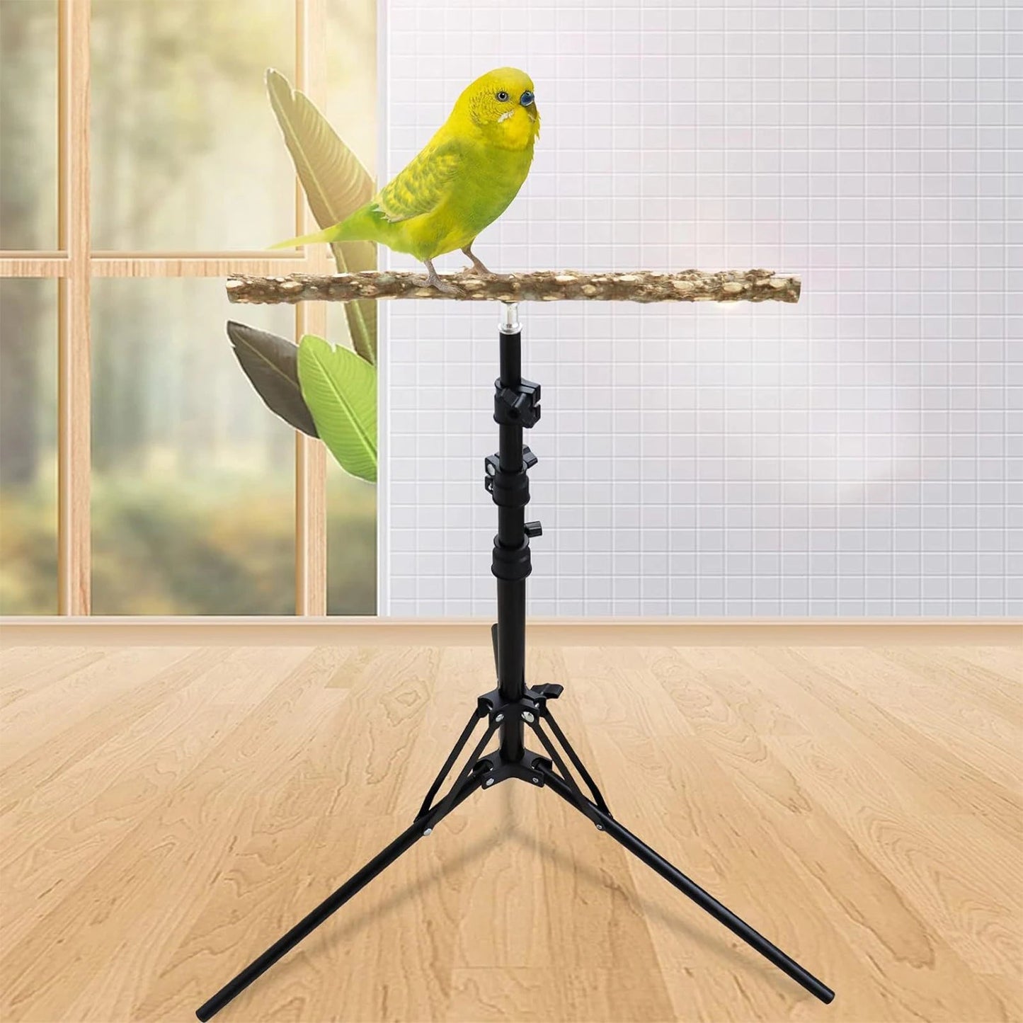 Wholesale Bulk Wooden Parrot Bird Perch Stand Height Adjustable Bird Parrot Swing Perch Stand Holder Budgie Playground Accessories - Furbury