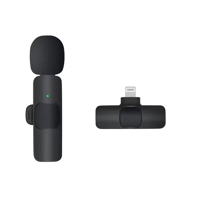 Wireless Lavalier Microphone Portable Audio Video Recording Mini Mic for iPhone Android Live Broadcast Gaming Phone Mic - Checkouts UK