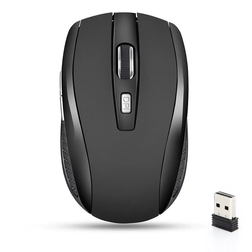 Wireless Mouse Silent Mouse 2.4G Portable Mobile Optical Office Mouse Adjustable DPI Levels for Notebook PC Laptop MacBook - Checkouts UK