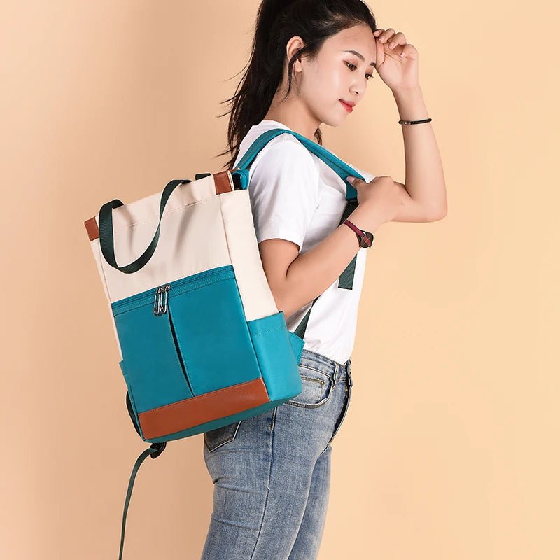 Women Backpack Waterproof Oxford Bagpack Large Mochilas Fashion Schoolbag For Teenagers Girls Travel Weekend - Checkouts UK