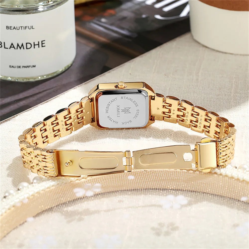 Women Watch Light Luxury Brand Stainless Steel Ladies Business Watches Female Student Fashion Quartz Wristwatches - Checkouts UK