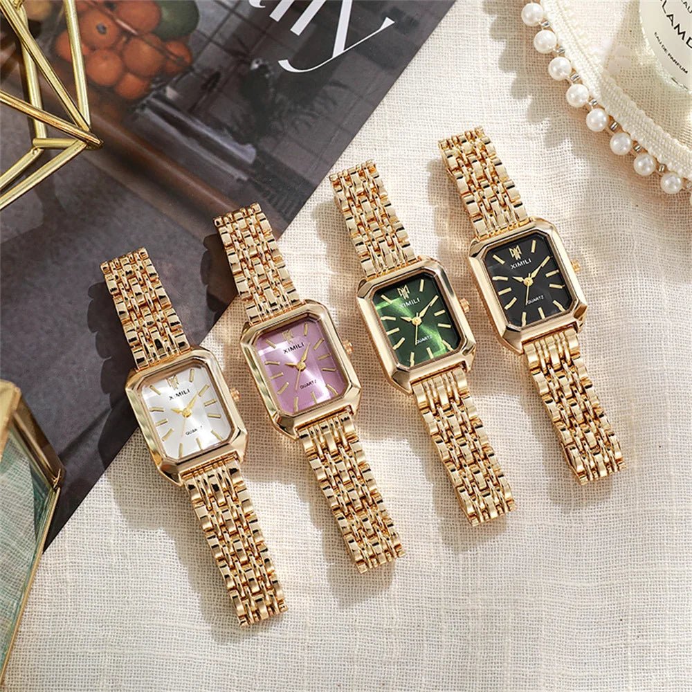 Women Watch Light Luxury Brand Stainless Steel Ladies Business Watches Female Student Fashion Quartz Wristwatches - Checkouts UK