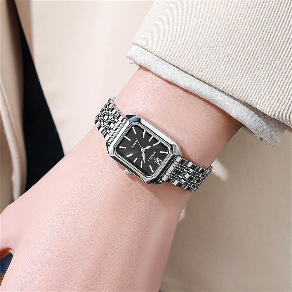 Women Watch Light Luxury Brand Stainless Steel Ladies Business Watches Female Student Fashion Quartz Wristwatches - Checkouts UK