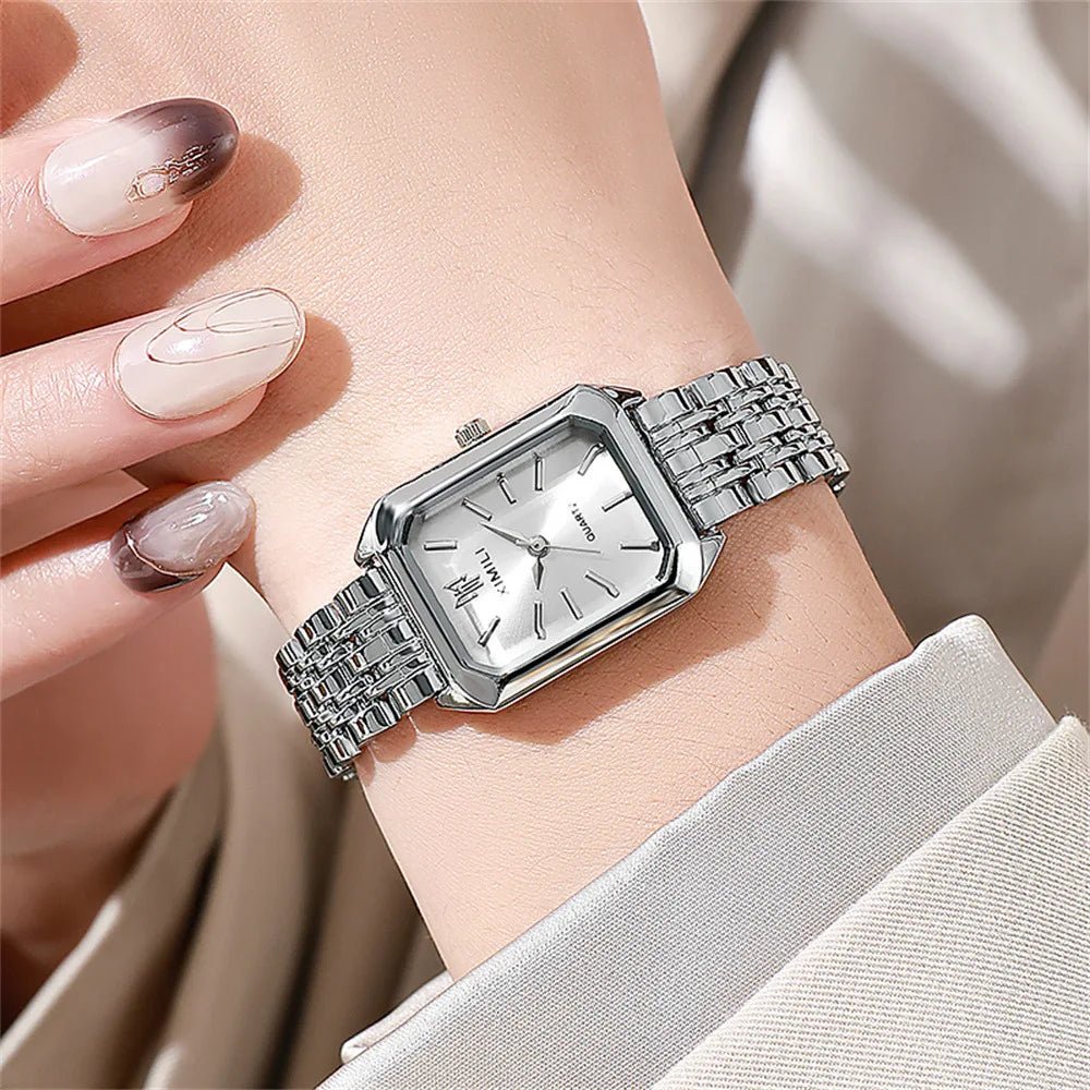 Women Watch Light Luxury Brand Stainless Steel Ladies Business Watches Female Student Fashion Quartz Wristwatches - Checkouts UK