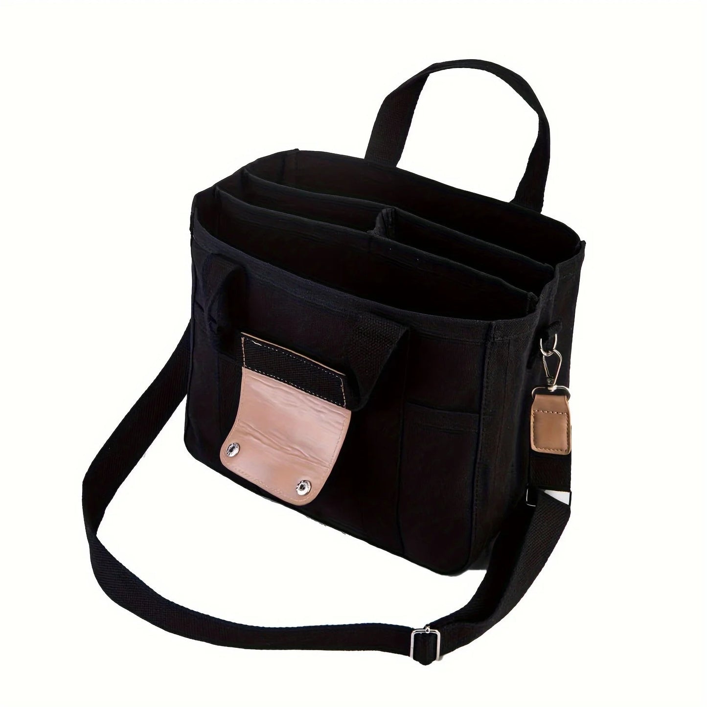 Women's Bag Canvas Large Capacity Multi Tote Handbag Layer Function Crossbody Bag Women's Handbag Shopping - Checkouts UK