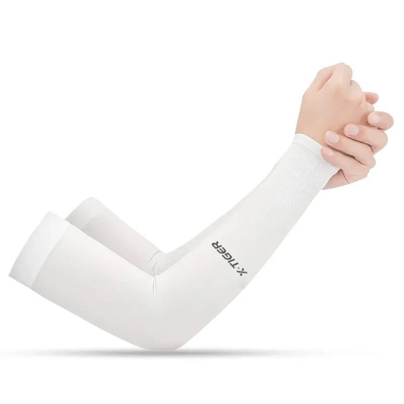 X - TIGER Cycling Arm Summer Ice Cloth Cycling Sleeves Sun Protection Unisex Breathable Running Volleyball Sleeves Outdoor - Checkouts UK