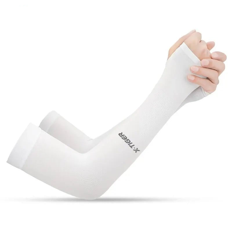 X - TIGER Cycling Arm Summer Ice Cloth Cycling Sleeves Sun Protection Unisex Breathable Running Volleyball Sleeves Outdoor - Checkouts UK