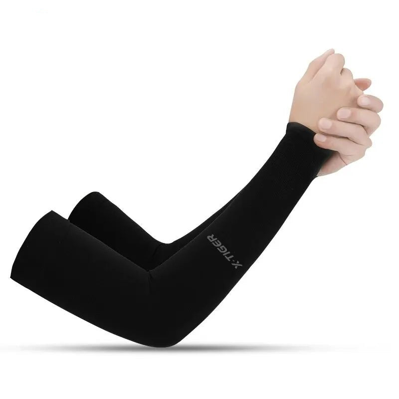X - TIGER Cycling Arm Summer Ice Cloth Cycling Sleeves Sun Protection Unisex Breathable Running Volleyball Sleeves Outdoor - Checkouts UK