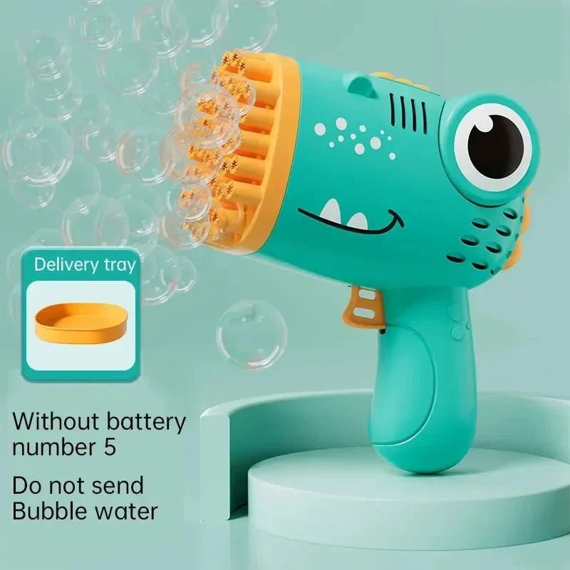 🫧 40-Hole Dinosaur Bubble Machine Gun – Non-Stop Bubble Fun for Kids! - Checkouts USA