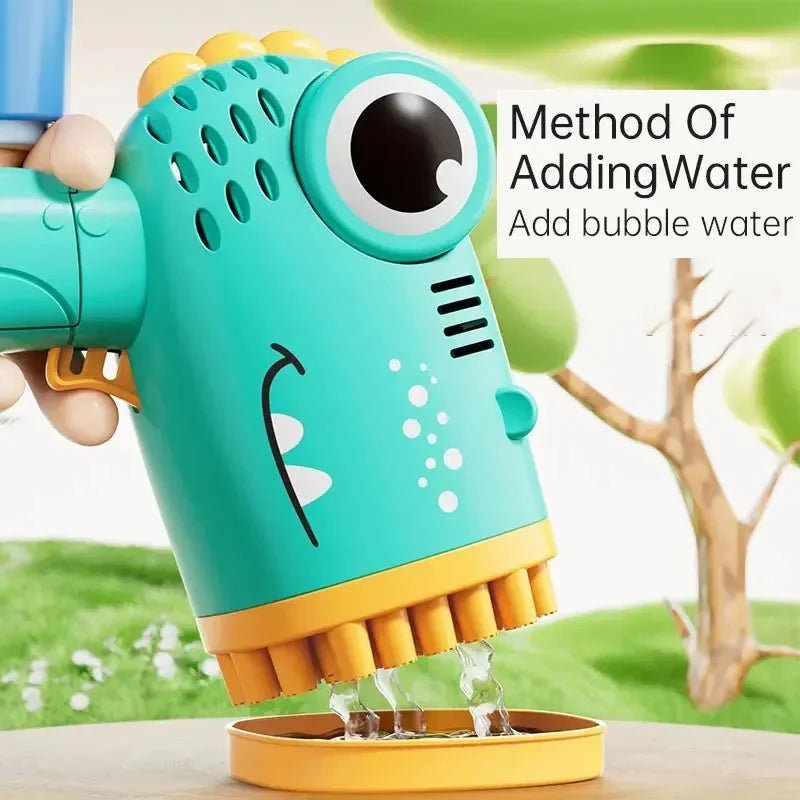 🦖 Unleash the Bubble Fun: 40-Hole Dinosaur Bubble Gun - Checkouts USA