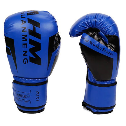 1 Pair Boxing Gloves Adults Women Men Boxing Sanda Gloves Unisex Boxing Training Exercise Leather Gloves Sports Protection Mitts - Checkouts UK