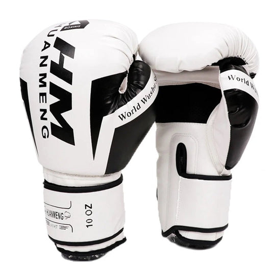 1 Pair Boxing Gloves Adults Women Men Boxing Sanda Gloves Unisex Boxing Training Exercise Leather Gloves Sports Protection Mitts - Checkouts UK