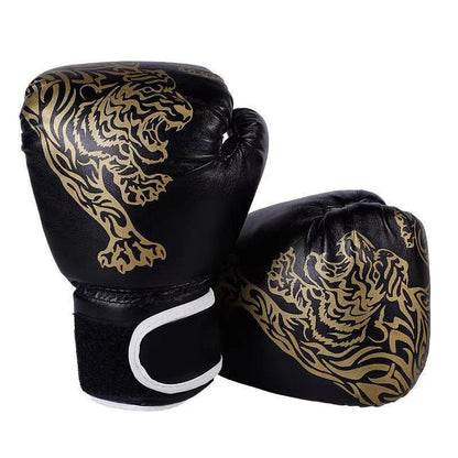 1 Pair Boxing Gloves Adults Women Men Boxing Sanda Gloves Unisex Boxing Training Exercise Leather Gloves Sports Protection Mitts - Checkouts UK