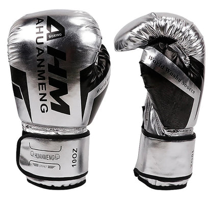 1 Pair Boxing Gloves Adults Women Men Boxing Sanda Gloves Unisex Boxing Training Exercise Leather Gloves Sports Protection Mitts - Checkouts UK