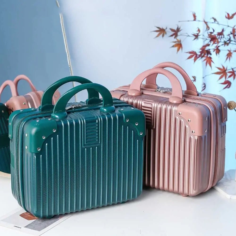 14 inch Mini Travel Suitcase Cosmetic Box Hand Luggage Organizer Makeup Case Small Password Box Boarding Case - Checkouts UK