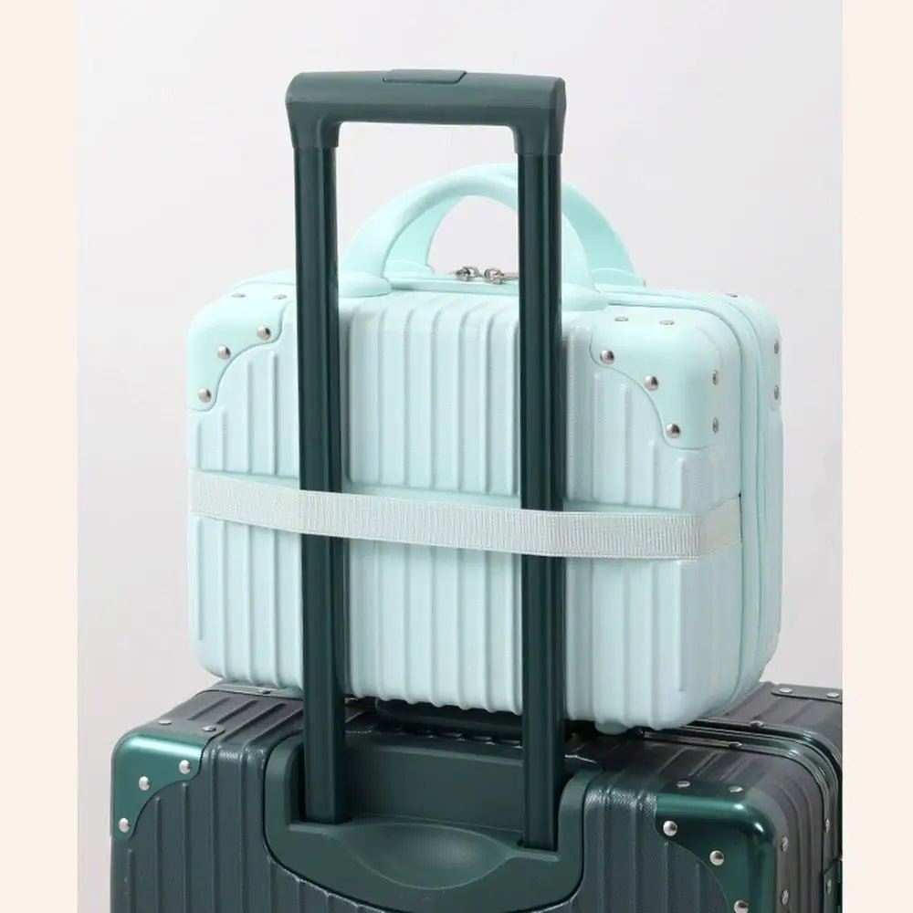 14 inch Mini Travel Suitcase Cosmetic Box Hand Luggage Organizer Makeup Case Small Password Box Boarding Case - Checkouts UK