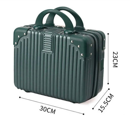 14 inch Mini Travel Suitcase Cosmetic Box Hand Luggage Organizer Makeup Case Small Password Box Boarding Case - Checkouts UK
