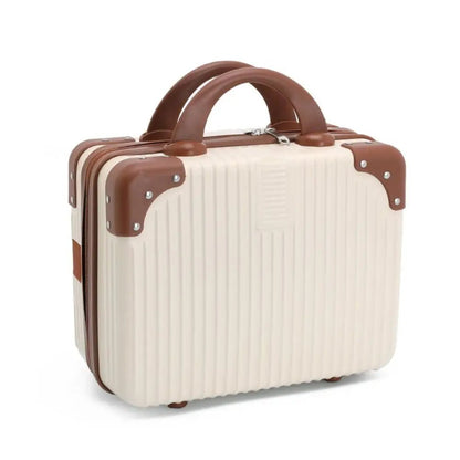 14 inch Mini Travel Suitcase Cosmetic Box Hand Luggage Organizer Makeup Case Small Password Box Boarding Case - Checkouts UK