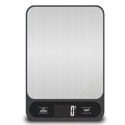 1pc Black Food Scale 10 Kilograms Digital Kitchen Scale Grams and Ounces 1g Precise Scale Easy to Clean Stainless Steel - Checkouts UK