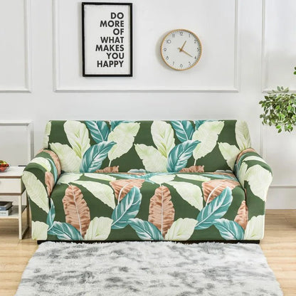 1pc Flower Printed Elastic Sofa Cover Antidirty Spandex Sofa Cover Furniture Protector for Bedroom Office Living Room Home Decor - Checkouts UK