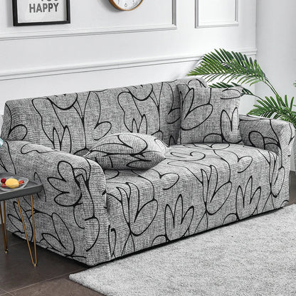 1pc Flower Printed Elastic Sofa Cover Antidirty Spandex Sofa Cover Furniture Protector for Bedroom Office Living Room Home Decor - Checkouts UK