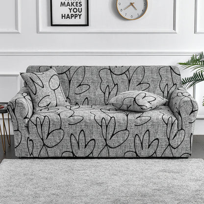 1pc Flower Printed Elastic Sofa Cover Antidirty Spandex Sofa Cover Furniture Protector for Bedroom Office Living Room Home Decor - Checkouts UK