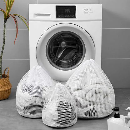 1PC Mesh Laundry Bag - Machine Washable Drawstring Design Travel Wash Bag for Blouses, Hosiery, Stockings, and Underwear - Checkouts UK