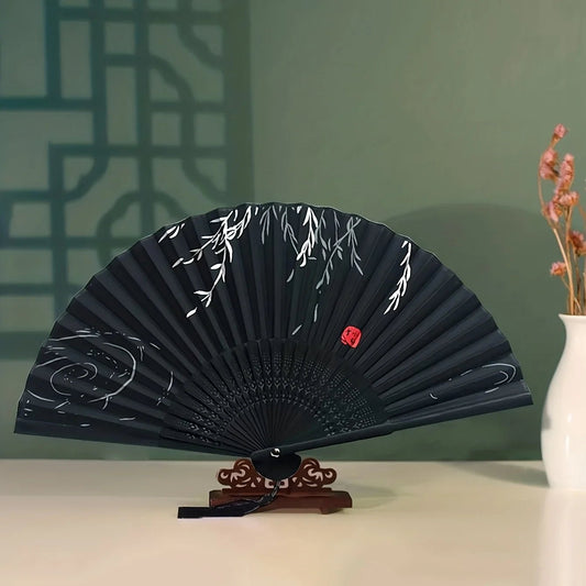 1pc - Multi - colored hand folding fan, bamboo folding fan, hand folding fan for church wedding gifts, party discount - Checkouts UK