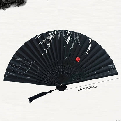 1pc - Multi - colored hand folding fan, bamboo folding fan, hand folding fan for church wedding gifts, party discount - Checkouts UK