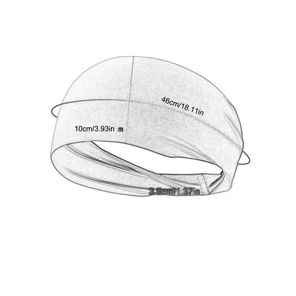 1PC Sports Headband Running Fitness Sweatband Quick - Dry Elastic Absorbent Men Women Cycling Jog Tennis Yoga Gym Hair Bandage - Checkouts UK