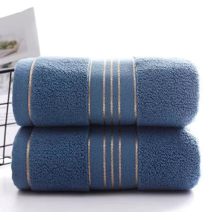 2 Towels Thickened Absorbent Towel Pure Cotton Quick Absorbent Soft Quick Dry Thickened Face Towel - Checkouts UK