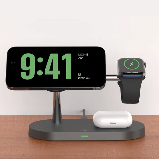 3 in 1 Wireless Charger Stand For iPhone 12 13 14 15 16 Fast Charging Station for Apple Watch 10 9 8 7 6 5 4 Airpods 2 3 Pro - Checkouts UK