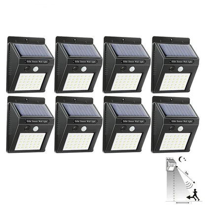 30 LED Solar Light PIR Motion Sensor Wall Light Outdoor Solar Lamp Waterproof Solar Powered Sunlight Street Lamp Garden Decor - Checkouts UK
