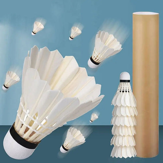 3/6/12Pcs Professional Badminton Shuttlecock Black Goose Feather Badminton Shuttlecock Training Sport Badminton Ball - Checkouts UK