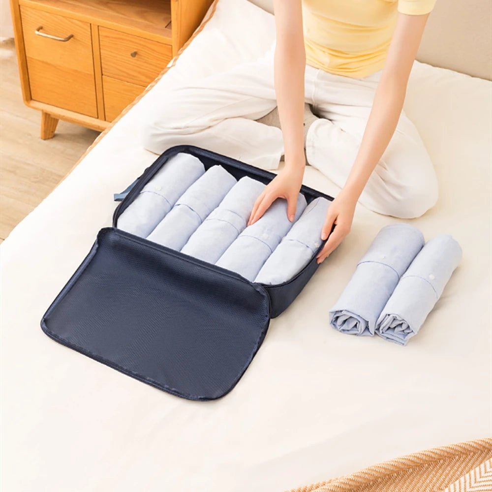 3Pcs/Set Travel Compressible Packing Multifunction Travel Storage Bag Waterproof Suitcase Nylon Portable Luggage Organizer Pink - Checkouts UK