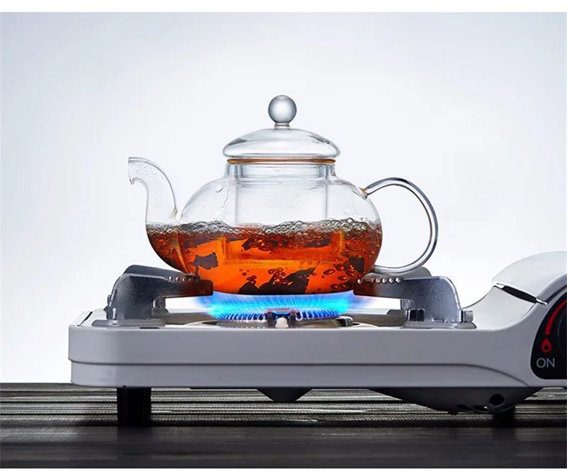 400ml/1000ml Filterable Heat - resistant Thickened Glass Teapot High Borosilicate Glass Flower Tea Pot Heatable Glass Tea Set - Checkouts UK